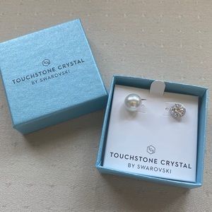 Touchstone Crystal Pearl and Crystal Earrings